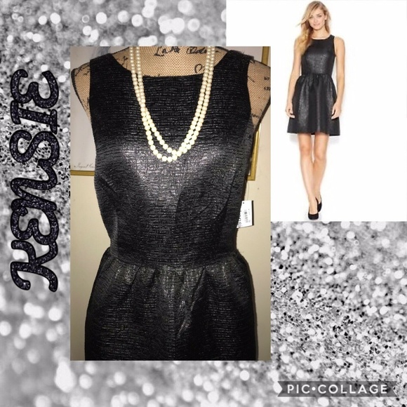 KENSIE BLACK METALLIC DRESS~CUT OUT BACK~MEDIUM - Picture 7 of 7